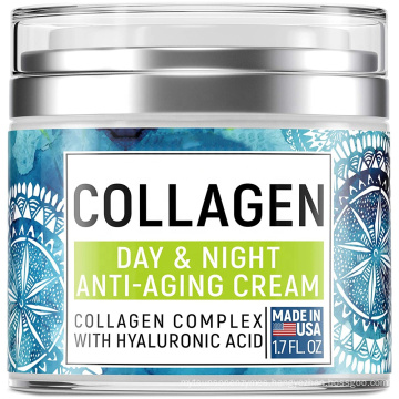 Natural Formula Organics Collagen Cream with Hyaluronic Acid & Vitamin C for Anti Aging Skin Care